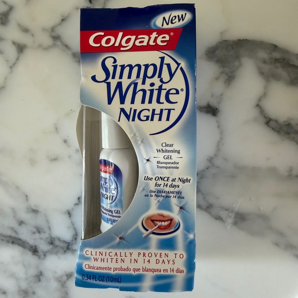 Colgate Simply White Night Clear Whitening Gel 0.34oz Vintage 2006โ Collectible